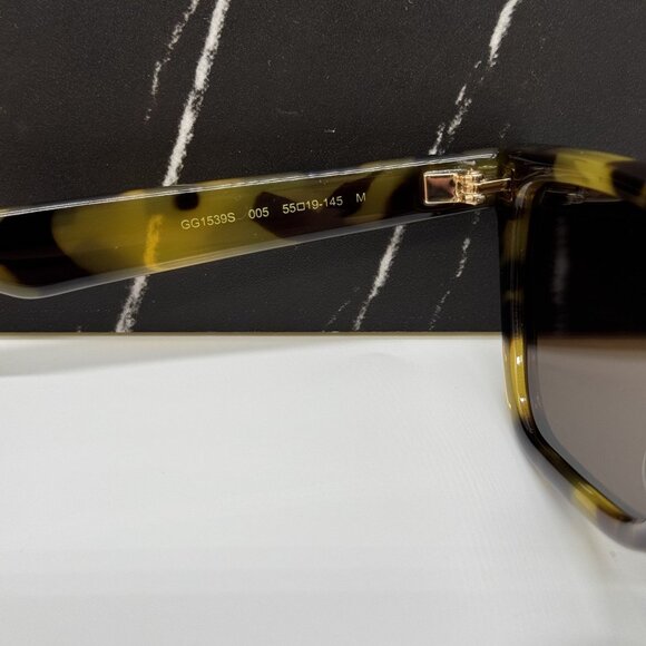 NEW GUCCI SUNGLASSES GG1539S 005 HAVANA UNISEX EYEWEAR - Picture 8 of 10